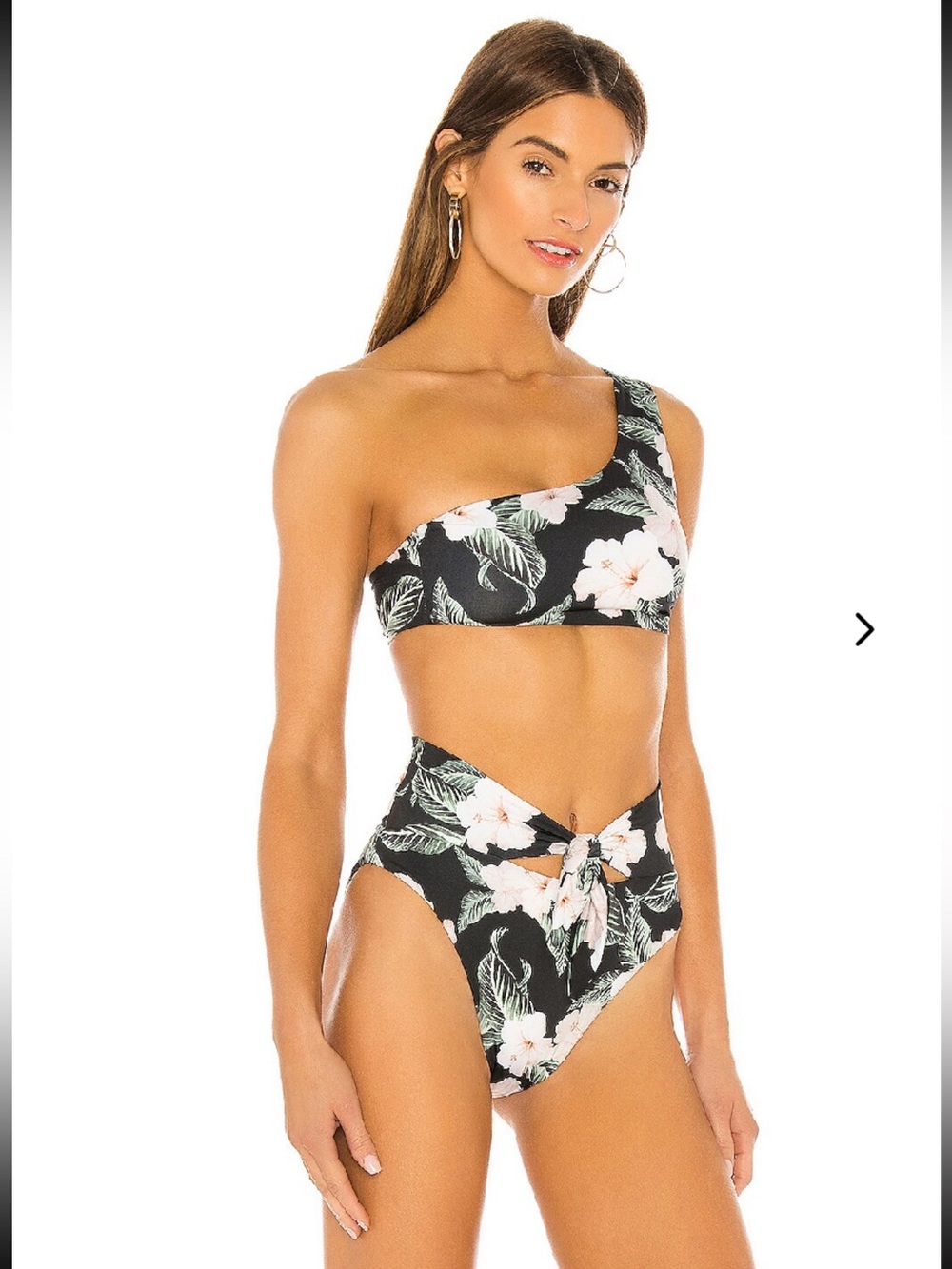 NWT BEACH RIOT X REVOLVE Ava Top/Emma Bikini Bottom SET- Tropical Floral, Small